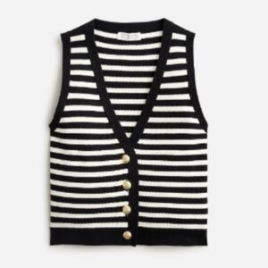 NWT J.Crew Emilie Sweater-Vest in Stripe Size large l